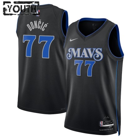 Maillot Enfant Dallas Mavericks Luka Doncic 2023-24 Nike City Edition Noir Swingman